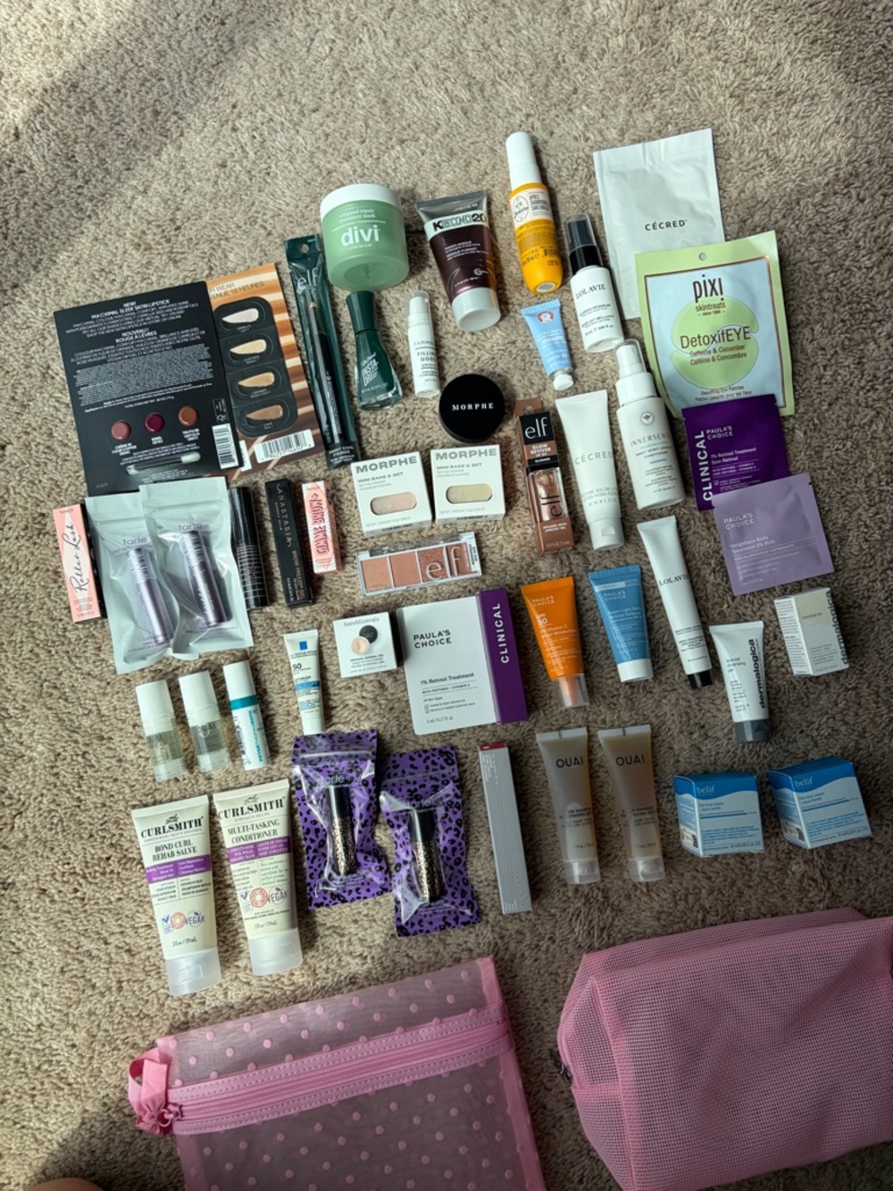 Assorted Beauty & Skincare Sample Lot With Pink Makeup Pouches - Picture 7 of 10